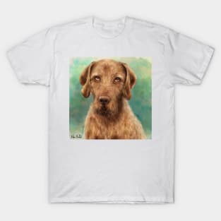 Painting of a Wirehaired Vizsla Rolling its Eyes T-Shirt